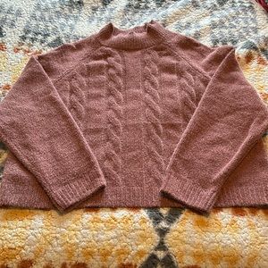 NWOT Pink cropped sweater